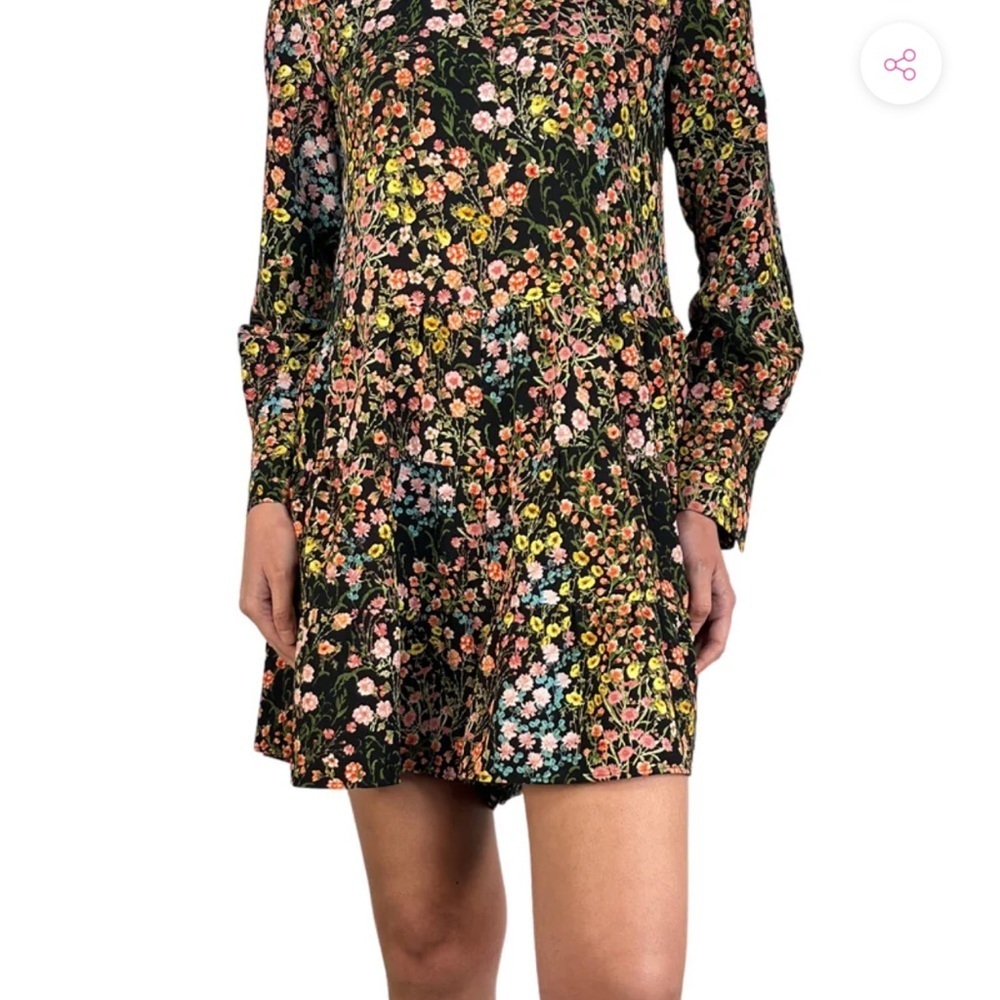 Zara Multicolor Floral Long Sleeve Dress this it’s small but is over size